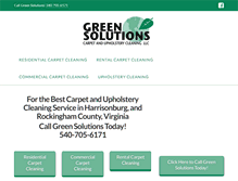 Tablet Screenshot of greensolutionscleaning.net